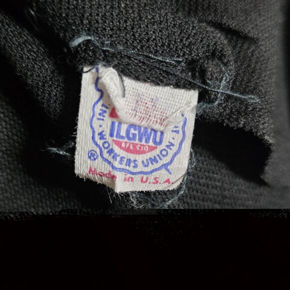 VTG 70s Black Maxi Dress w/ Peter Pan Collar & Strawberry Patches, sz Small - Picture 6 of 6